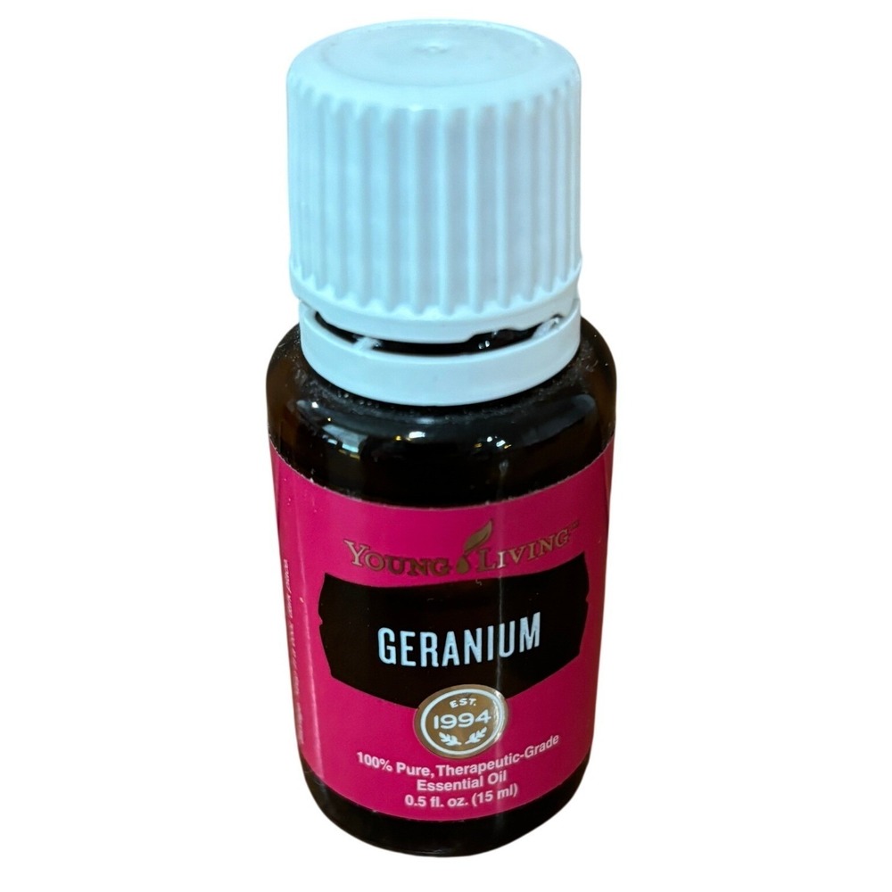 Young Living Geranium Essential Oil 15 ml 90% Full Open Bottle Therapeutic Grade
